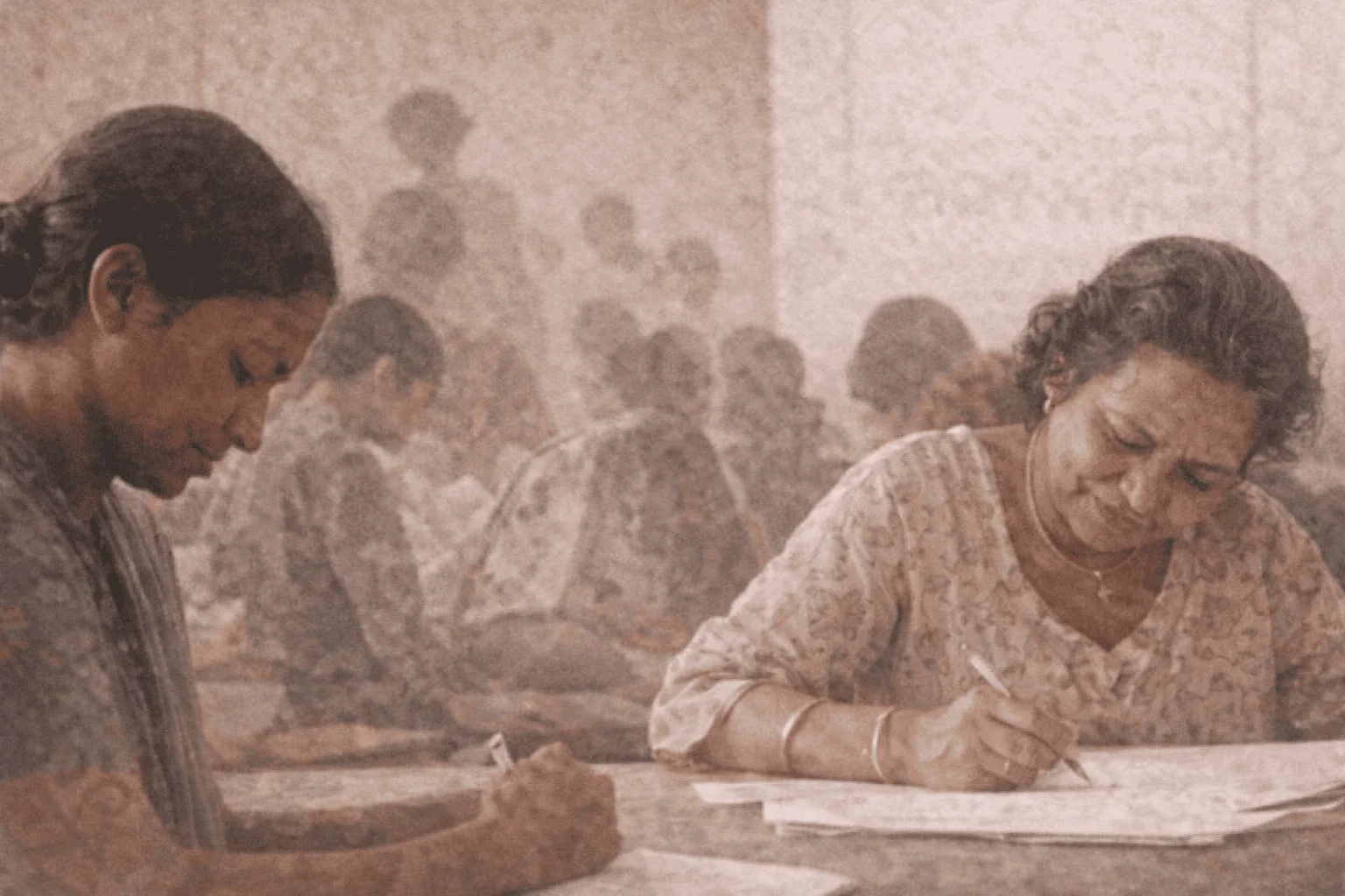 Women gathering — community leadership session